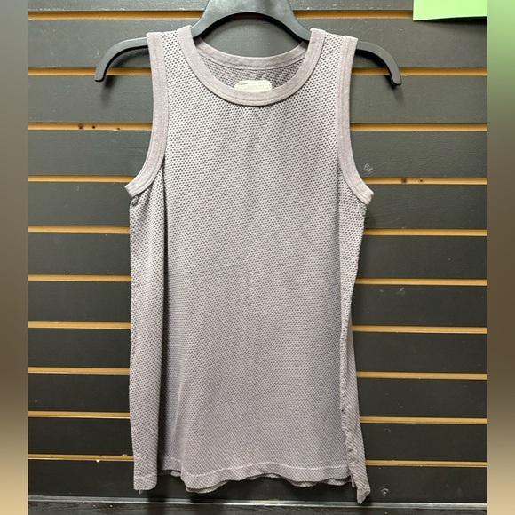 Current/Elliott Tops - Current/Elliott The Muscle Tee Castle Gray Mesh Tank Size 1